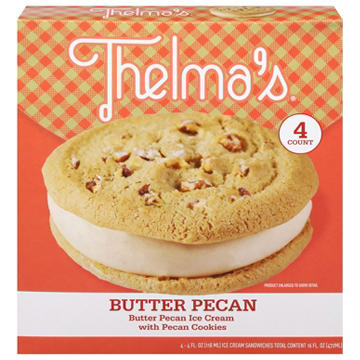 Thelma's Butter Pecan Ice Cream Sandwiches, 4 ct