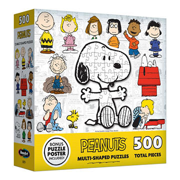 RoseArt Peanuts Multi Shaped Puzzles, 500 pc