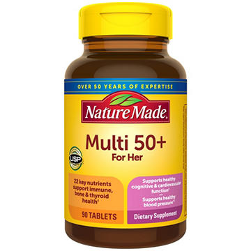 Nature Made Women's 50+ Multivitamin Tablets, 90 ct