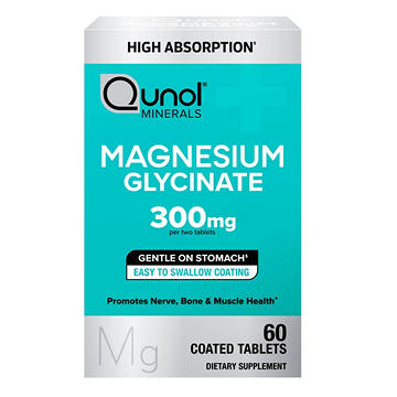 Qunol Magnesium Glycinate 300 mg Tablets, 60 ct