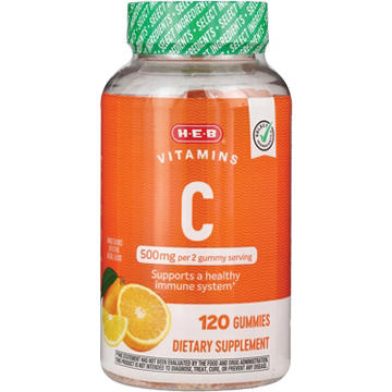 H-E-B High Potency Vitamin C 500 mg Gummies, 120 ct