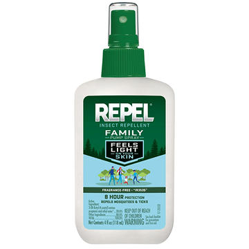 Repel Insect Repellent Family Pump Spray, 4 oz