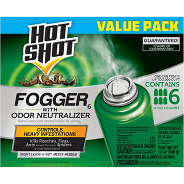 Hot Shot Fogger with Odor Neutralizer, 6 pk, 12 oz