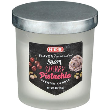 H-E-B Flavor Favorites Swoon Cherry Pistachio Scented Candle, 4 oz