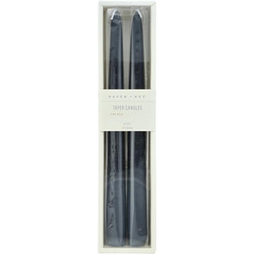 Haven + Key Taper Candle Set - Black, 2 pk, 10"