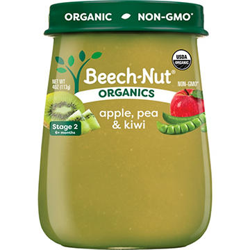 Beech-Nut Organics Baby Food - Apple, Pea & Kiwi, 4 oz