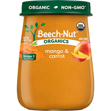 Beech-Nut Organics Baby Food - Mango & Carrot, 4 oz