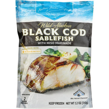 Wild Alaskan Frozen Black Cod Sablefish with Miso Marinade, 12 oz