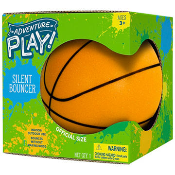Adventure Play! Silent Bouncer Basketball, 9.5"