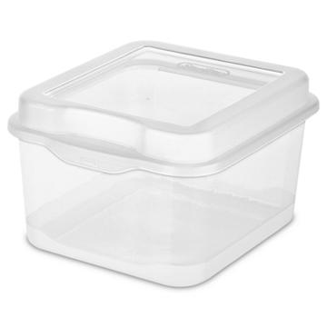 Sterilite FlipTop Box - Clear, 7.63" x 6.5'' x 4.5''
