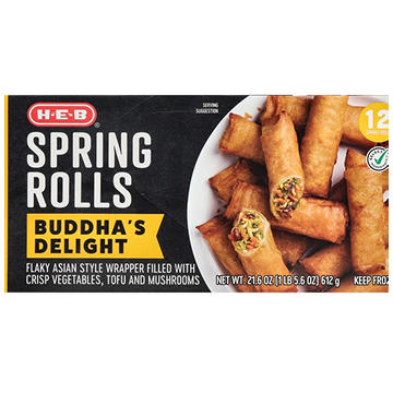 H-E-B Buddha's Delight Spring Rolls, 12 ct