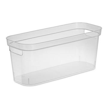 Sterilite Narrow Open Bin - Clear, 15" x 6.25'' x 6.25''