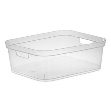 Sterilite Short Open Bin - Clear, 15" x 12.25'' x 5.25''