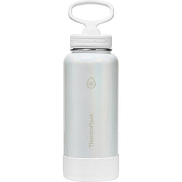 ThermoFlask Stainless Steel Straw Bottle - Optic White, 32 oz