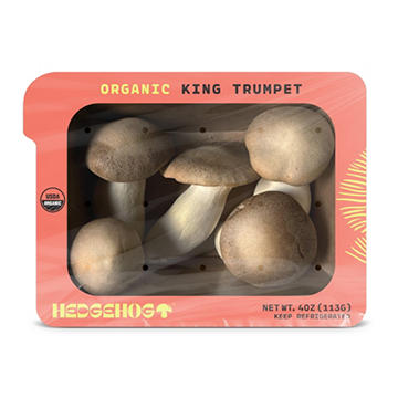 Hedgehog Organic Trumpet Mushrooms, 4 oz