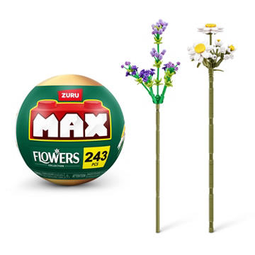 Zuru MAX Flowers Collection Building Set - Common Daisy & Lavender, 243 pc
