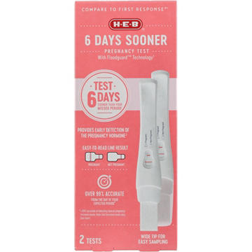 H-E-B 6 Days Sooner Pregnancy Test, 2 ct