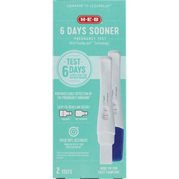 H-E-B 6 Days Sooner Pregnancy Test, 2 ct