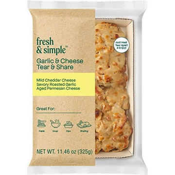 Fresh & Simple Garlic & Cheese Tear & Share Bread, 11.46 oz