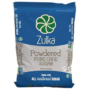 Zulka Powdered Pure Cane Sugar, 2 lb