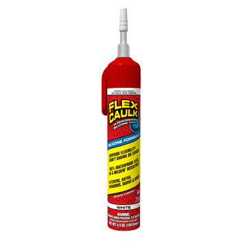 Flex Seal White Silicone Flex Caulk, 6.5 oz