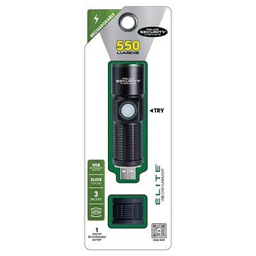 Police Security Elite 550 Lumen USB Car Flashlight