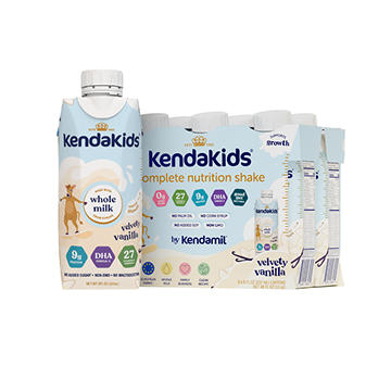 Kendakids Complete Nutrition Shake - Velvety Vanilla, 8 oz Bottles, 6 pk