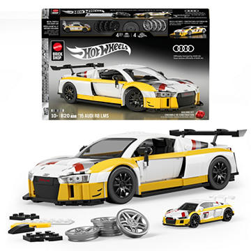 Mattel Brick Shop Hot Wheels '15 Audi R8 LMS Building Set, 820 pc