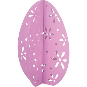 Destination Holiday Pink Metal Easter Egg, 24''