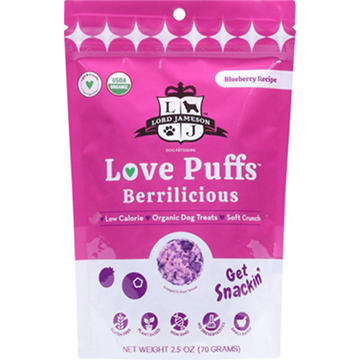 Lord Jameson Love Puffs Dog Treats - Berrilicious, 2.5 oz