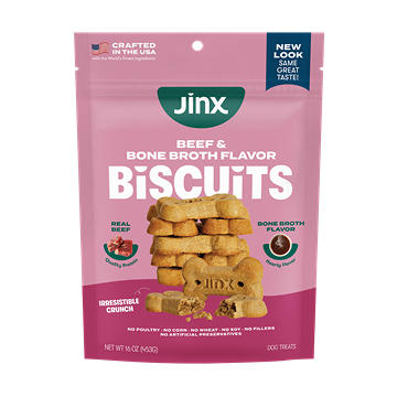 Jinx Biscuits Dog Treats - Beef & Bone Broth, 16 oz