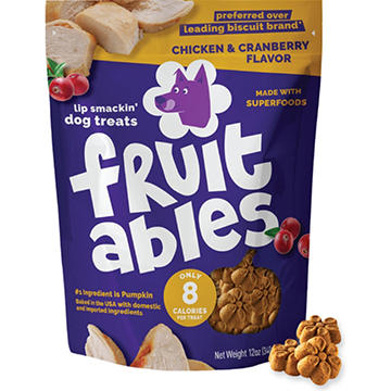 Fruitables Dog Treats - Chicken & Cranberry, 12 oz
