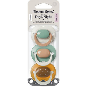 Tommee Tippee Day & Night Pacifiers for 6-18 Months, 3 ct