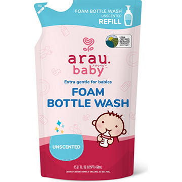 Arau Baby Foam Bottle Wash Refill - Unscented, 15.21 oz