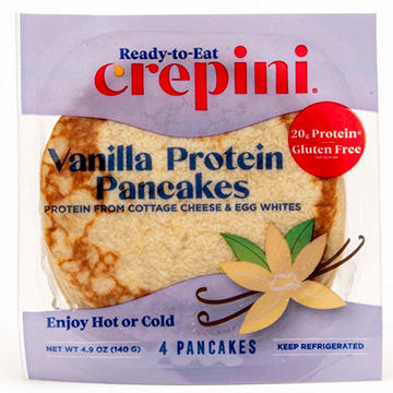 Crepini Ready to Eat 20g Protein Vanilla Pancakes, 4 ct