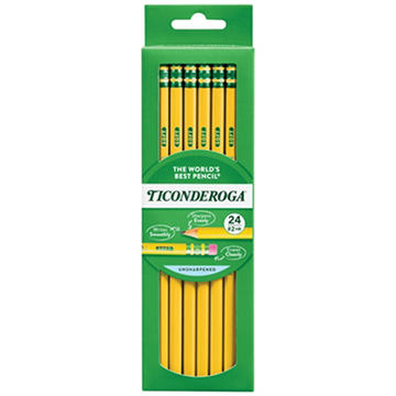 Ticonderoga Unsharpened #2 Pencils, 24 ct
