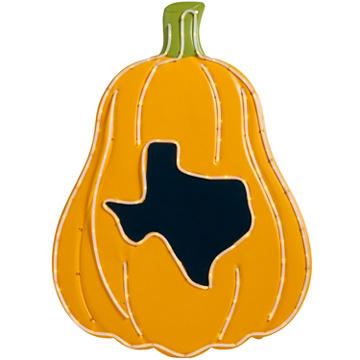 Destination Holiday Texas Halloween Pumpkin Sign with Neon Lights
