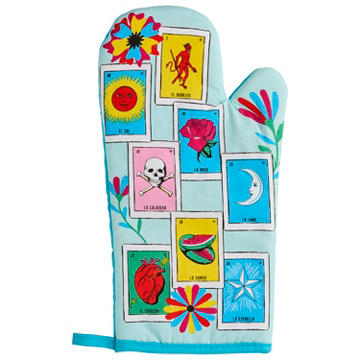 Loteria Don Clemente 100% Cotton Oven Mitt, 7" x 13"