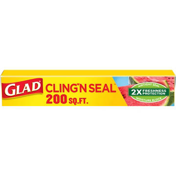 Glad Cling'N Seal Food Plastic Wrap