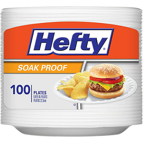  Hefty Deluxe Large Round Foam Plates, 36 Count (Pack