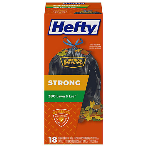 Hefty Strong Large Multipurpose 30 Gallon Drawstring Trash Bags - Shop Trash  Bags at H-E-B