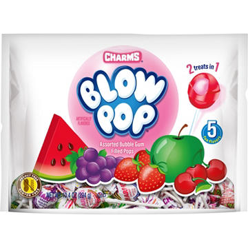 Charms Blow Pop Assorted Bubble Gum Lollipops