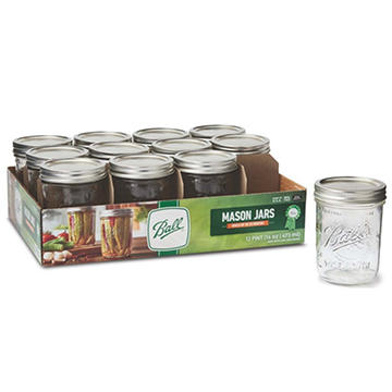 Ball Wide Mouth 12 pk Pint Mason Jars & Lids