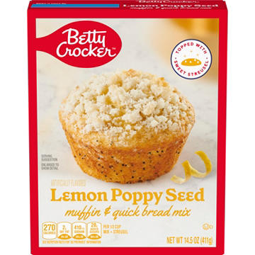 Betty Crocker Lemon Poppy Seed Muffin & Quick Bread Mix