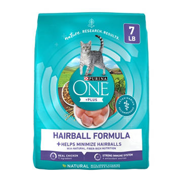 Purina ONE Natural Cat Food for Hairball Control +PLUS Hairball Formula