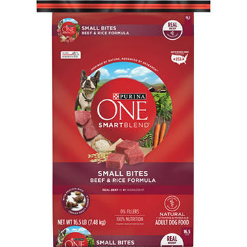 Purina ONE Small Bites High Protein Dry Dog Food Natural Beef and Rice Formula