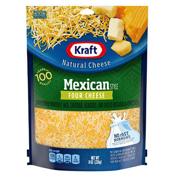 Kraft Mexican Style 4 Cheese Shredded Cheese Blend