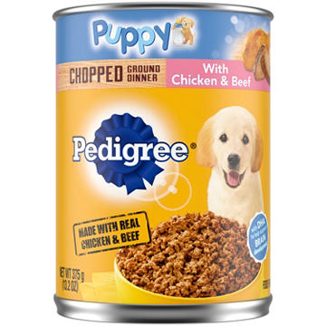 Pedigree Puppy Chopped Ground Dinner Canned Wet Puppy Food - Chicken & Beef