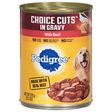 Pedigree Choice Cuts In Gravy Adult Canned Soft Wet Dog Food With Beef