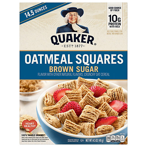 Quaker Brown Sugar Oatmeal Squares Cereal - Shop Cereal at H-E-B